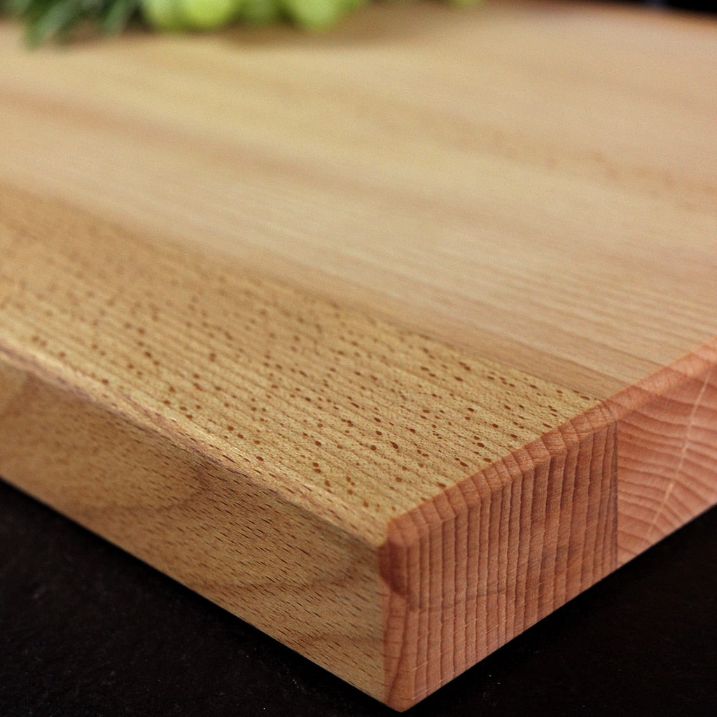 Solid Beech Cutting Board detail view