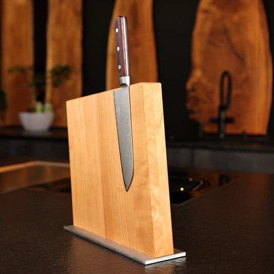 Cherry Magnetic Knife Block Design XL