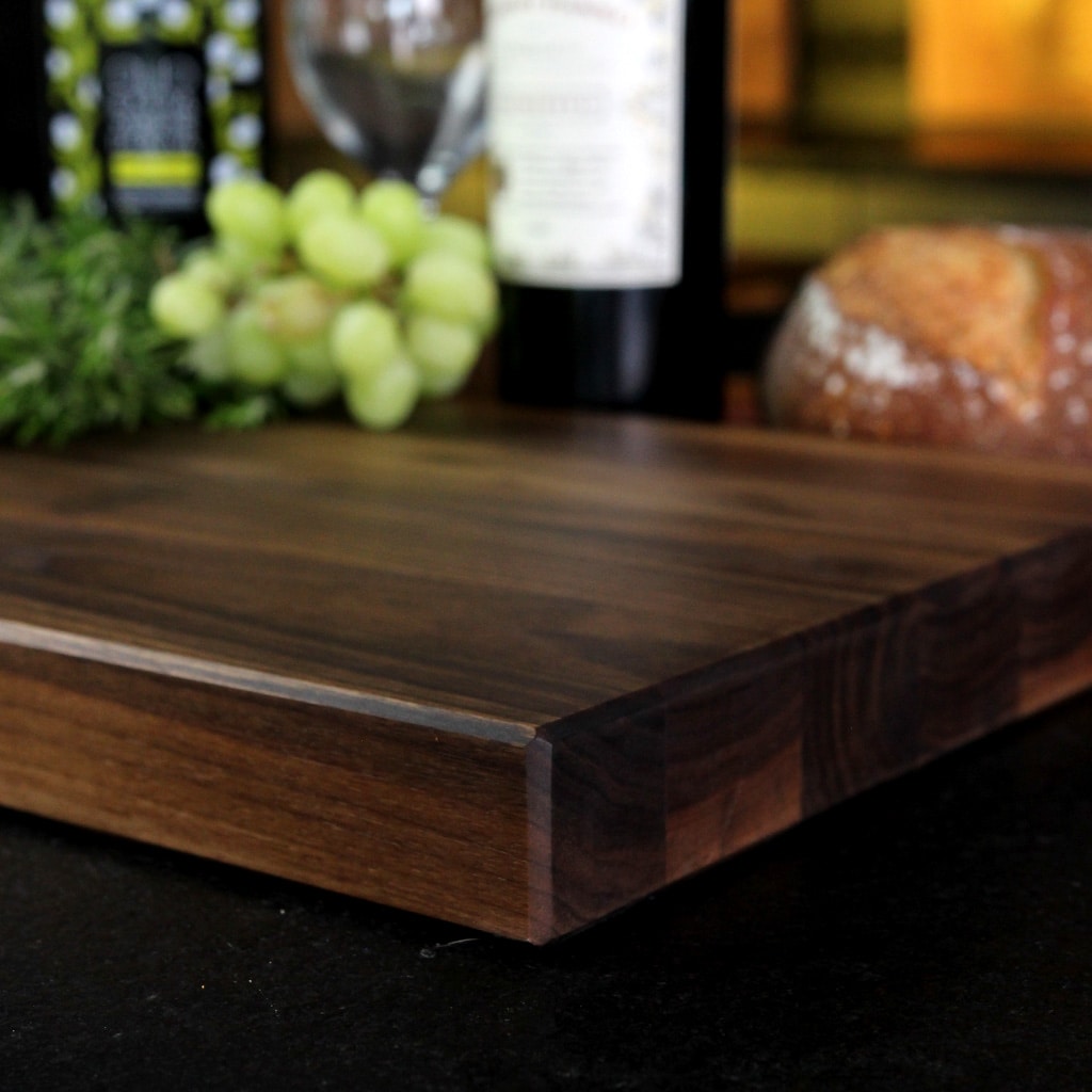 Solid Walnut Cutting Board detail view