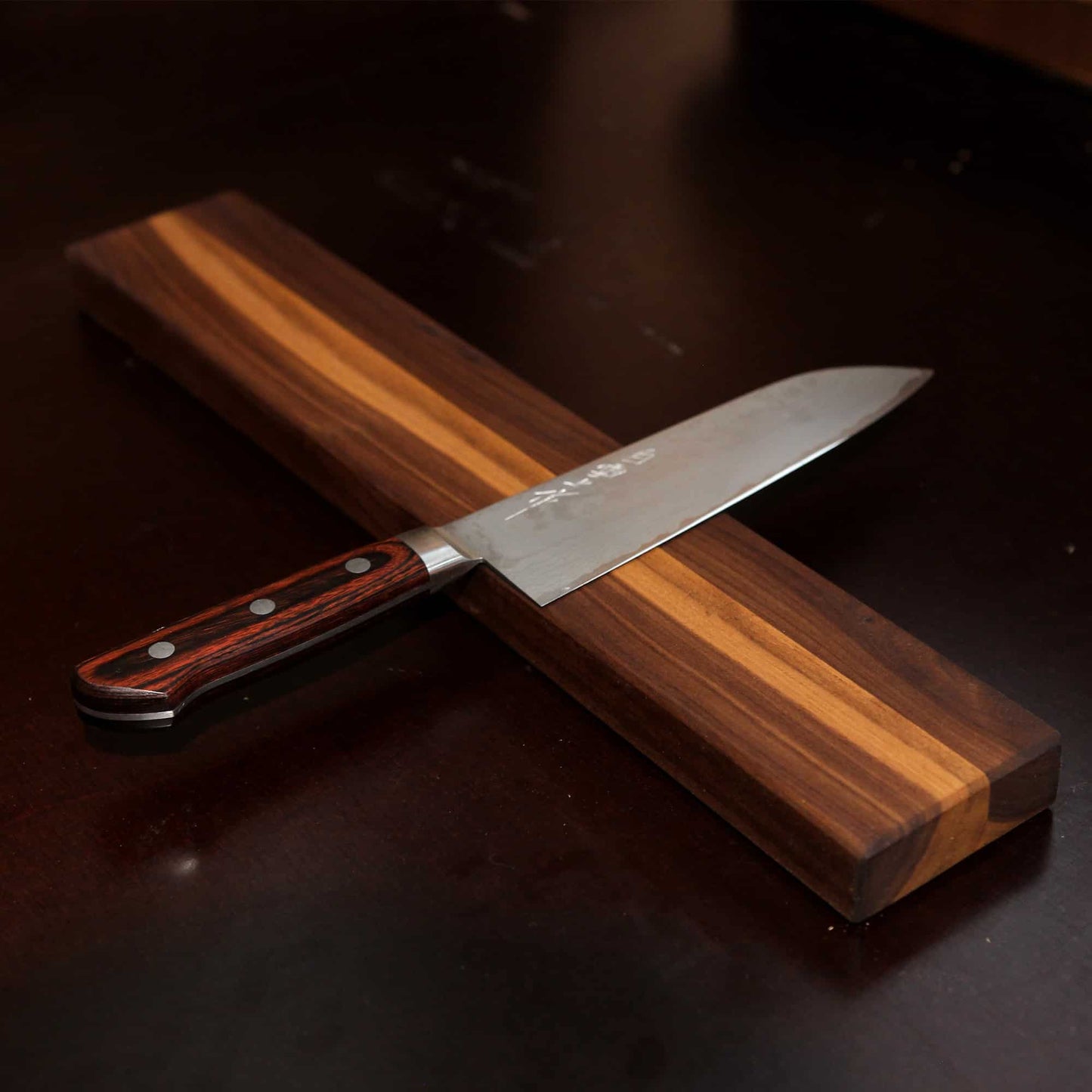 Magnetic Walnut Knife Rail handcrafted in Germany