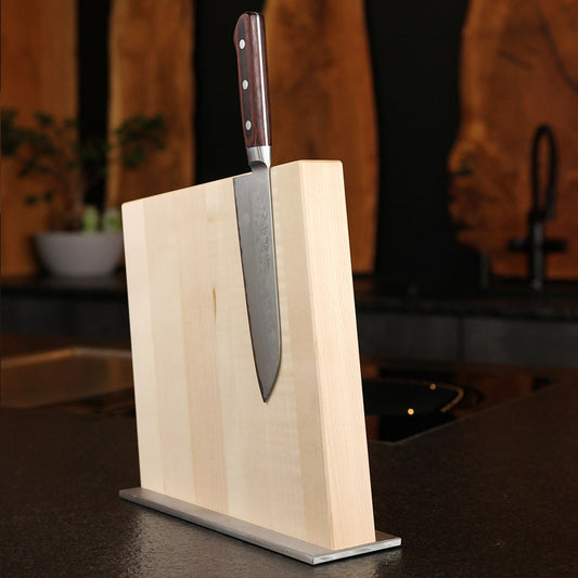 Maple Magnetic Knife Block Design XL