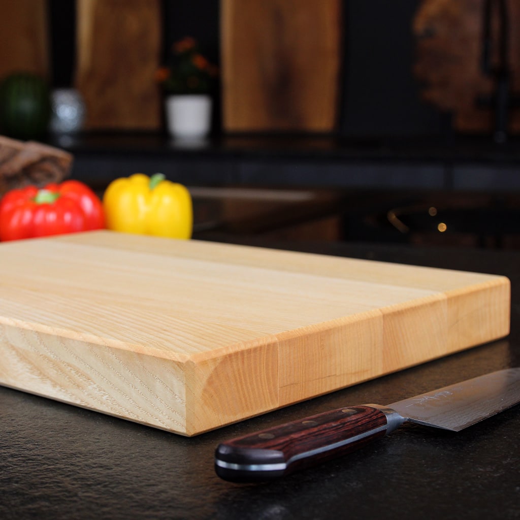 Solid Ash Cutting Board detail view