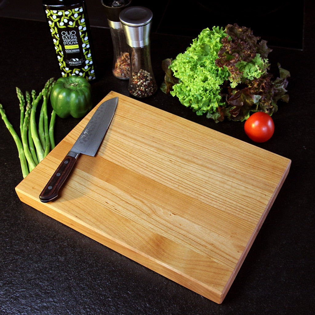 Solid Cherry Cutting Board detail view
