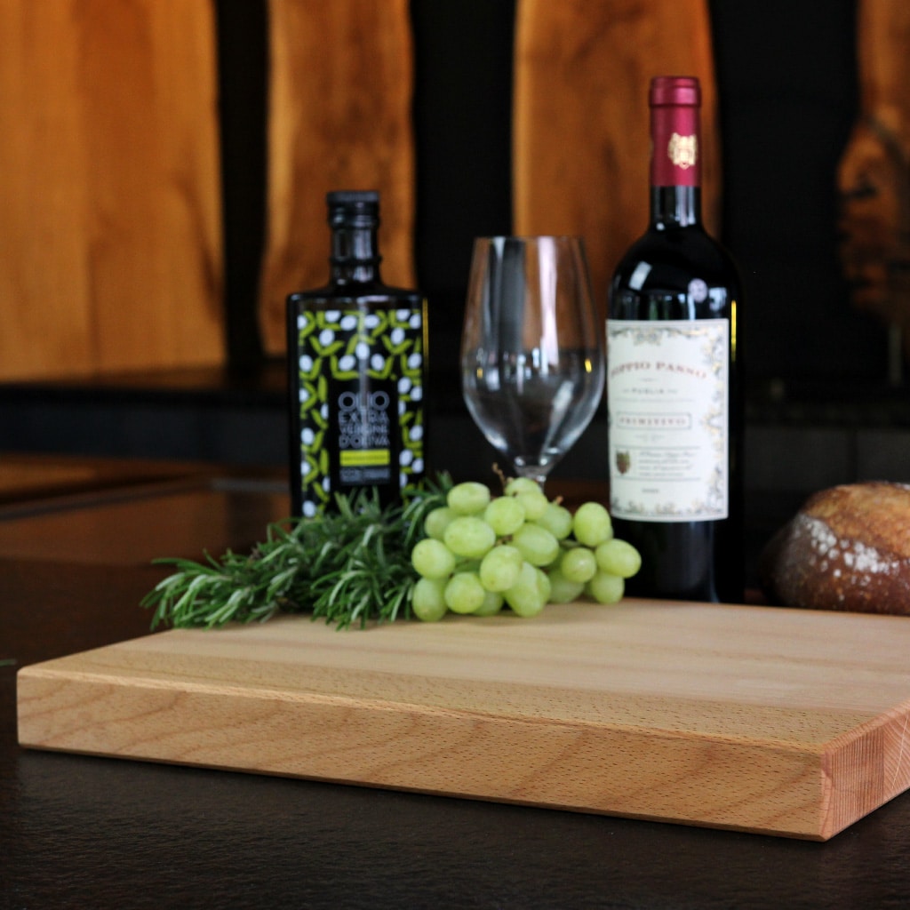 Solid Beech Cutting Board detail view