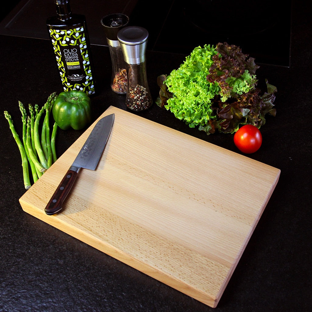 Solid Beech Cutting Board detail view