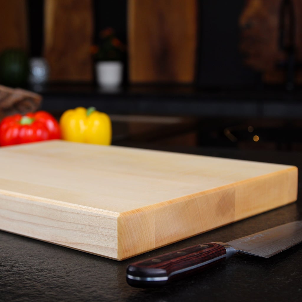 Solid Birch Cutting Board detail view
