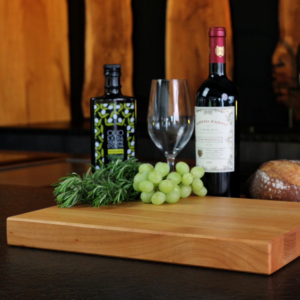 Solid Cherry Cutting Board detail view