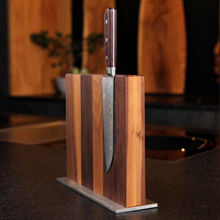Walnut Magnetic Knife Block