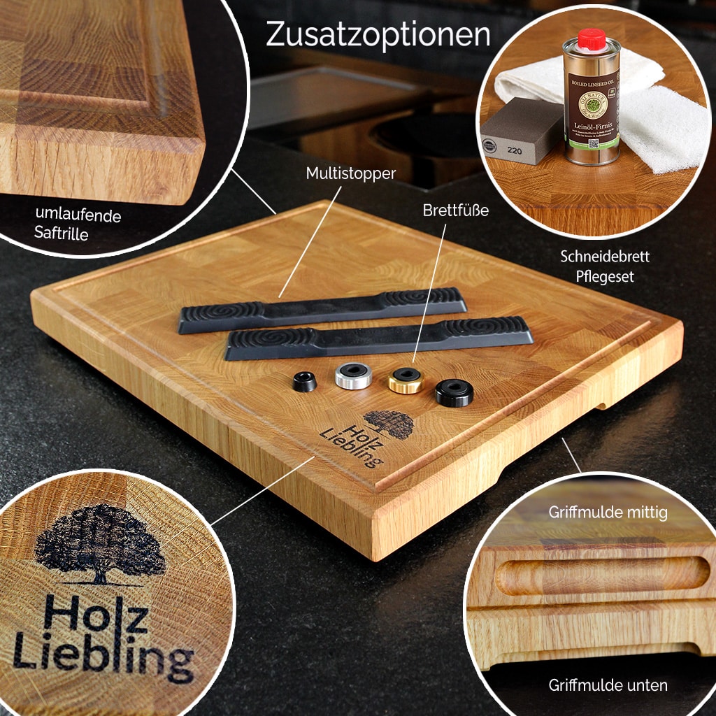 Solid Ash Cutting Board detail view
