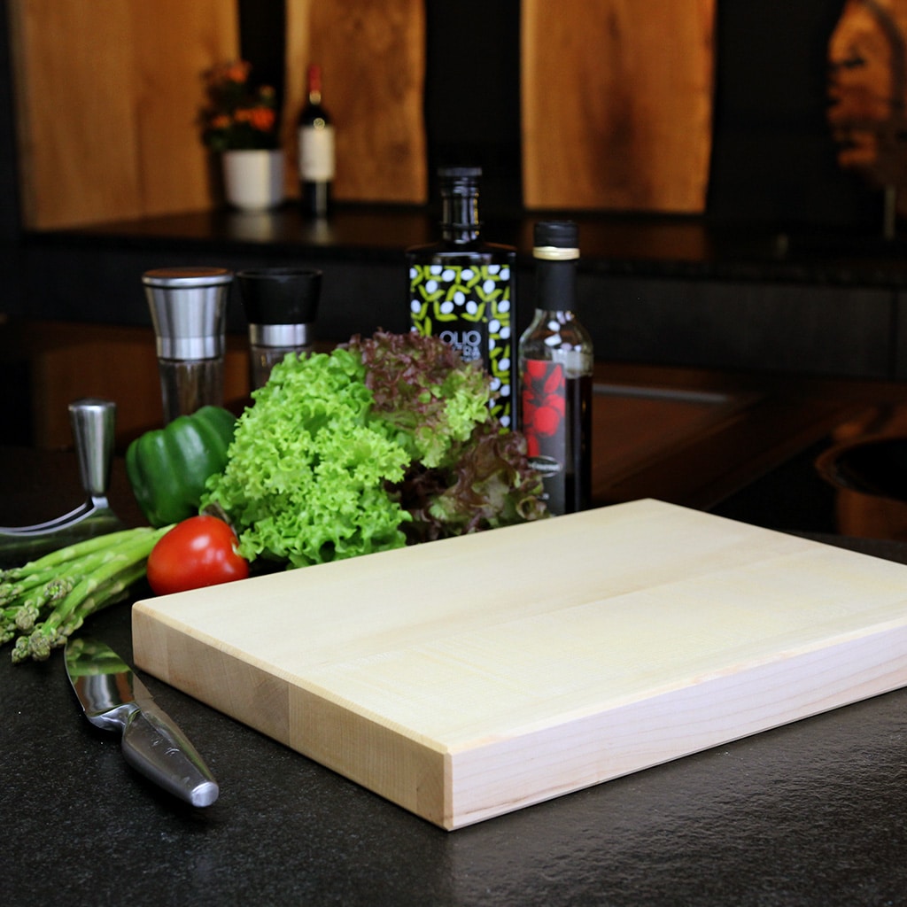 Solid Birch Cutting Board detail view